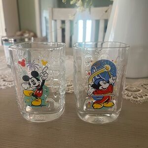 Walt Disney World 2000 McDonalds Collectible Commerative Glasses - Pair